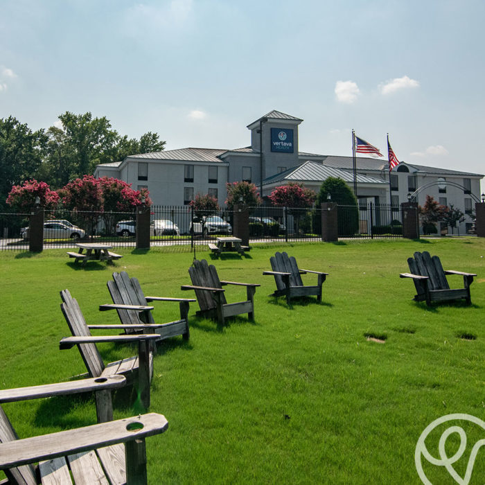 lawn with chairs