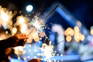 people hold sparklers in their hands while celebrating a sober new year's eve